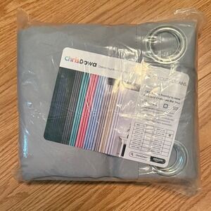 ChrisDowa Grey‎ Blackout Curtains 2 Panels Grommet Top 52x54 Inch Insulated